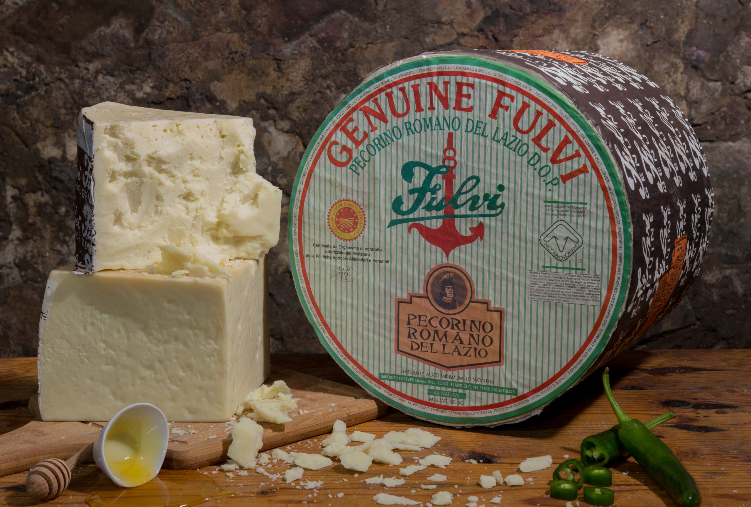 Genuine Fulvi Pecorino Romano DOP Forever Cheese