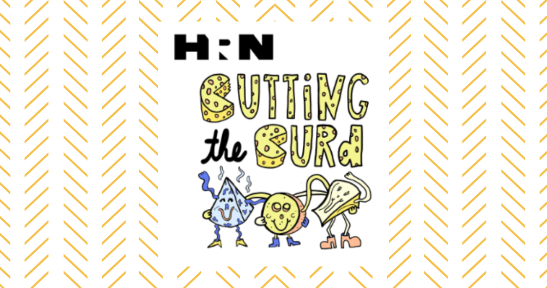 HRN Cutting the Curd logo against a patterned background